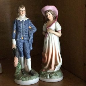 Blue Boy & Pinky Figurines pair